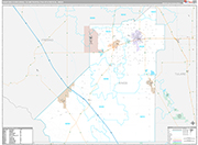 Hanford-Corcoran Metro Area Wall Map Premium Style